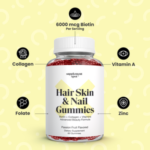 Gummies pour cheveux, peau et ongles : favorise des cheveux sains et des ongles forts